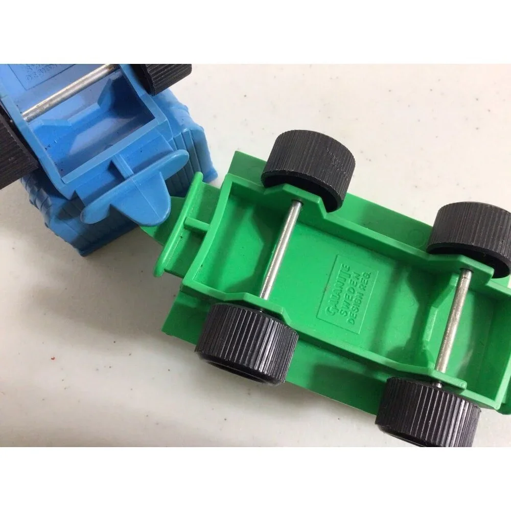 Vintage Plastic Toy Train Set Galinite Sweden 3 Cars
